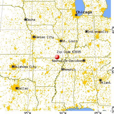 Doniphan, MO (63935) map from a distance