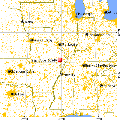 Fisk, MO (63940) map from a distance
