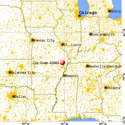 Qulin, MO (63961) map from a distance