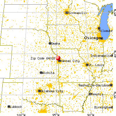 Camden Point, MO (64018) map from a distance