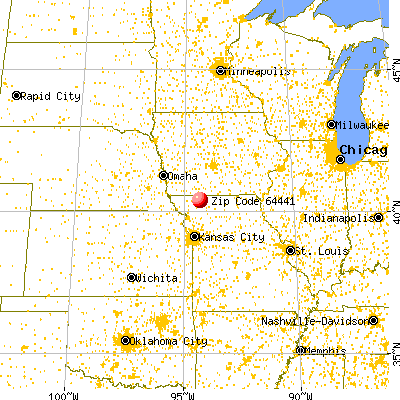 Denver, MO (64441) map from a distance
