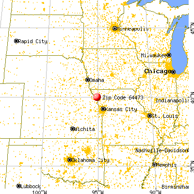 Oregon, MO (64473) map from a distance