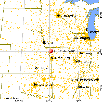 Rea, MO (64480) map from a distance