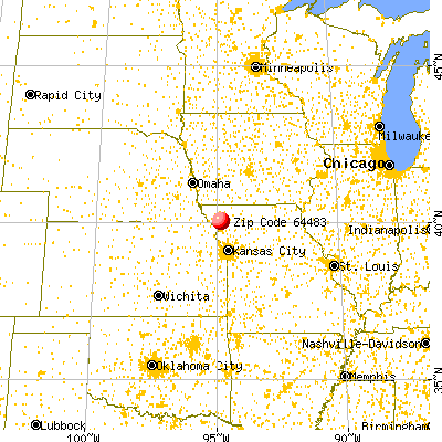 Rosendale, MO (64483) map from a distance