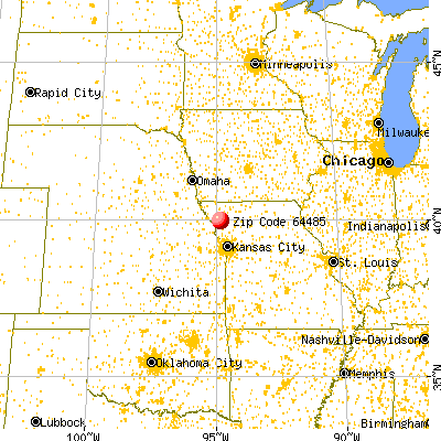 Savannah, MO (64485) map from a distance