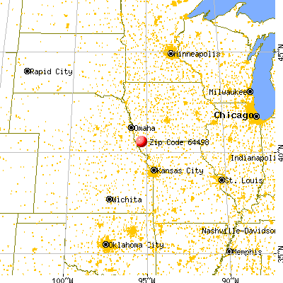 Blanchard, MO (64498) map from a distance