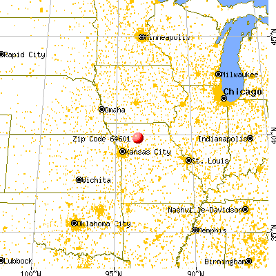 Chillicothe, MO (64601) map from a distance
