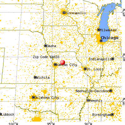 Carrollton, MO (64633) map from a distance