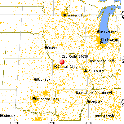 Dawn, MO (64638) map from a distance