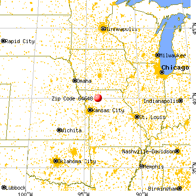 Jamesport, MO (64648) map from a distance