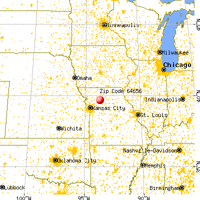 Ludlow, MO (64656) map from a distance