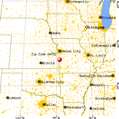 Hume, MO (64752) map from a distance