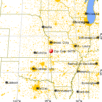 Richards, MO (64778) map from a distance
