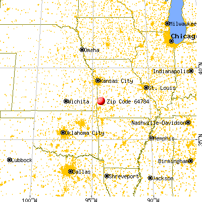Sheldon, MO (64784) map from a distance