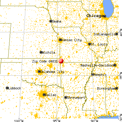 Anderson, MO (64831) map from a distance