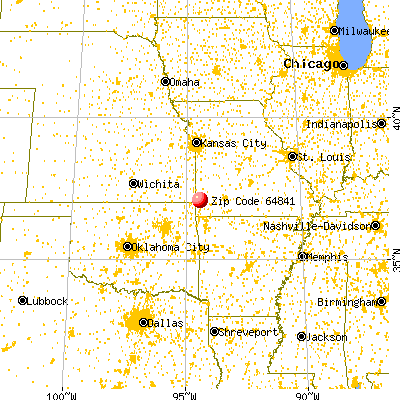 Duenweg, MO (64841) map from a distance