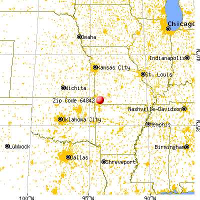 Fairview, MO (64842) map from a distance