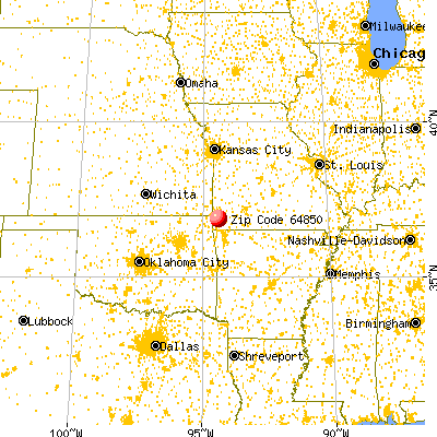 Neosho, MO (64850) map from a distance