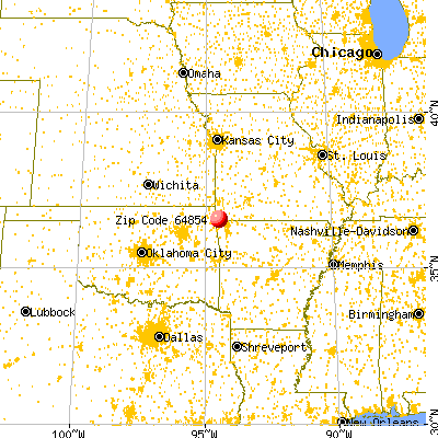 Noel, MO (64854) map from a distance