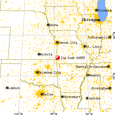 Oronogo, MO (64855) map from a distance