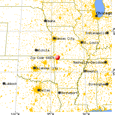 Wheaton, MO (64874) map from a distance