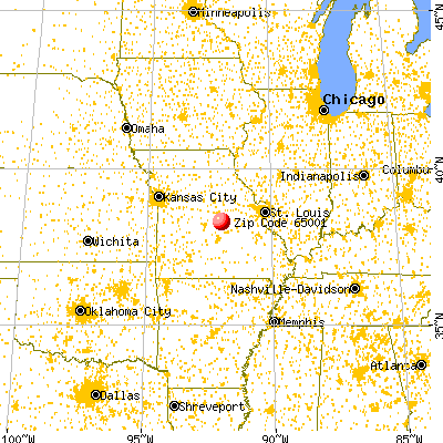 Argyle, MO (65001) map from a distance