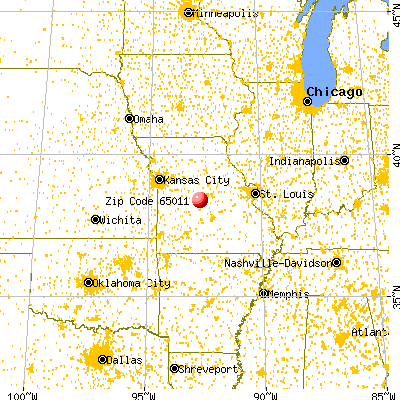 Barnett, MO (65011) map from a distance