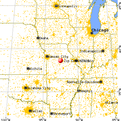 California, MO (65018) map from a distance