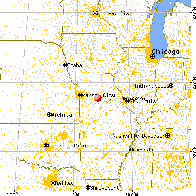 Pilot Grove, MO (65276) map from a distance