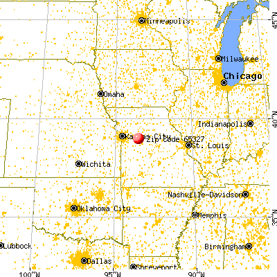 Emma, MO (65327) map from a distance