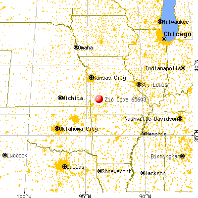 Arcola, MO (65603) map from a distance