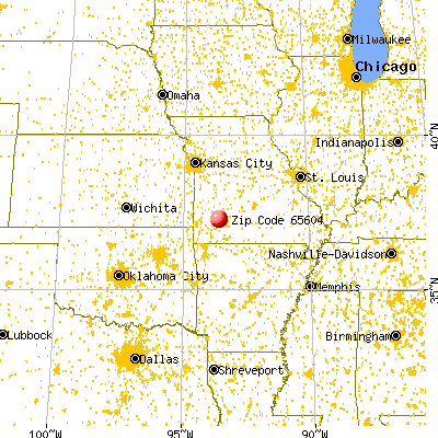 Ash Grove, MO (65604) map from a distance