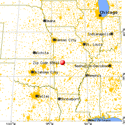 Blue Eye, MO (65611) map from a distance