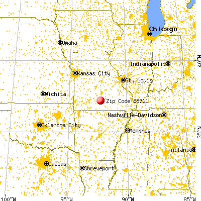 Mountain Grove, MO (65711) map from a distance