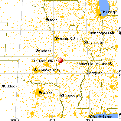 Seligman, MO (65745) map from a distance