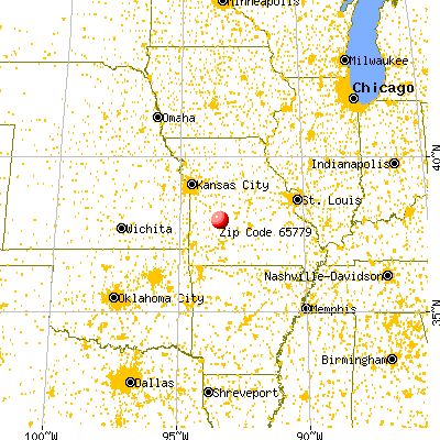 Wheatland, MO (65779) map from a distance