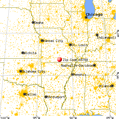 Pomona, MO (65789) map from a distance