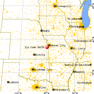 Gardner, KS (66030) map from a distance