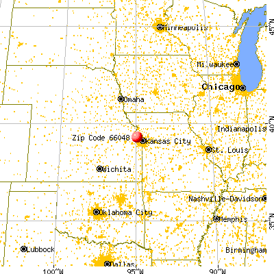 Leavenworth, KS (66048) map from a distance