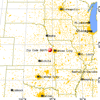 Ozawkie, KS (66070) map from a distance