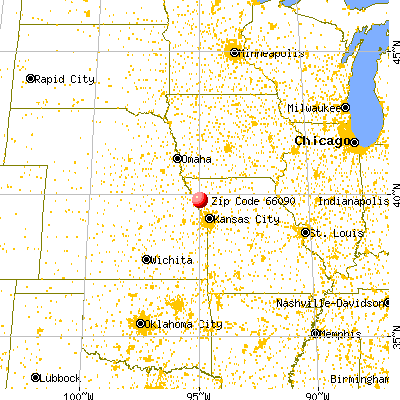 Wathena, KS (66090) map from a distance