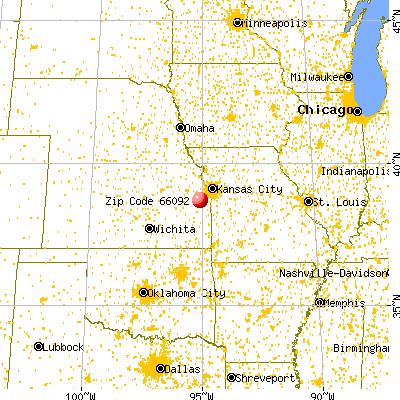 Wellsville, KS (66092) map from a distance