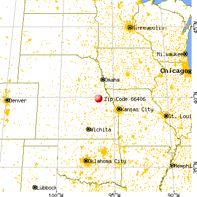 Beattie, KS (66406) map from a distance