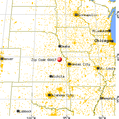 Corning, KS (66417) map from a distance