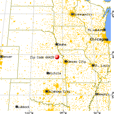 Goff, KS (66428) map from a distance