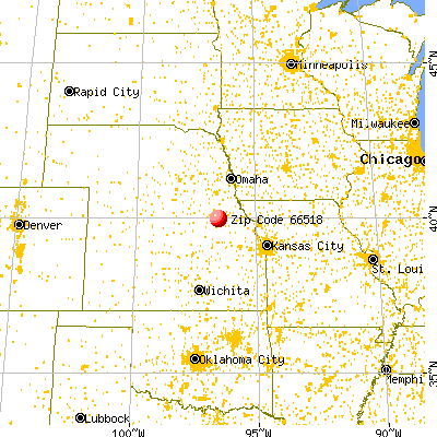 Oketo, KS (66518) map from a distance