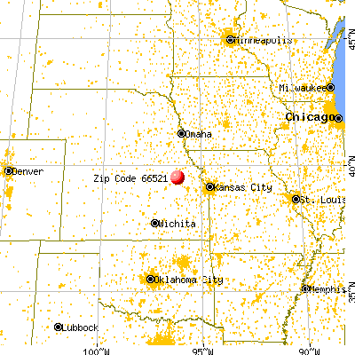 Onaga, KS (66521) map from a distance