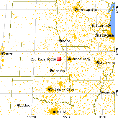 Paxico, KS (66526) map from a distance