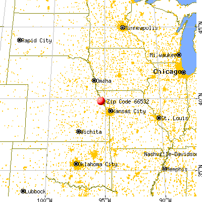 Robinson, KS (66532) map from a distance