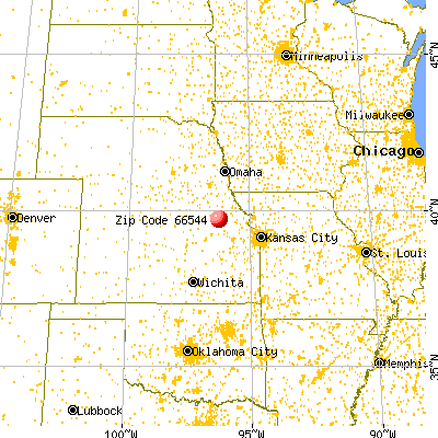 Vermillion, KS (66544) map from a distance